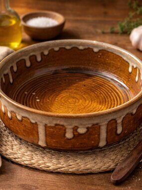 Stunning Mid-Century Modern Studio Art Pottery Serving Bowl